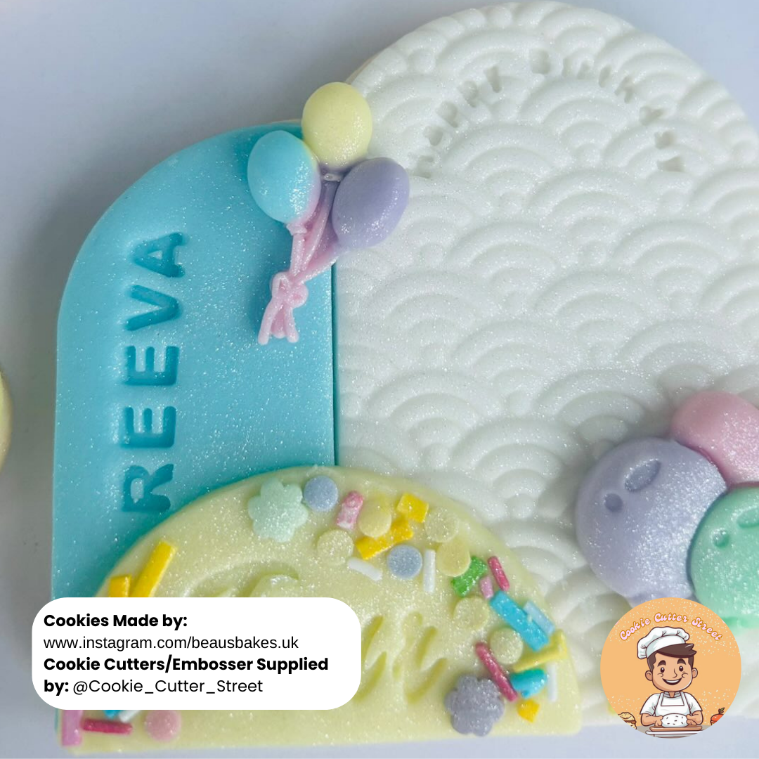 Roman Arch Trio Frame Cutter For Cookies & Cupcake Toppers