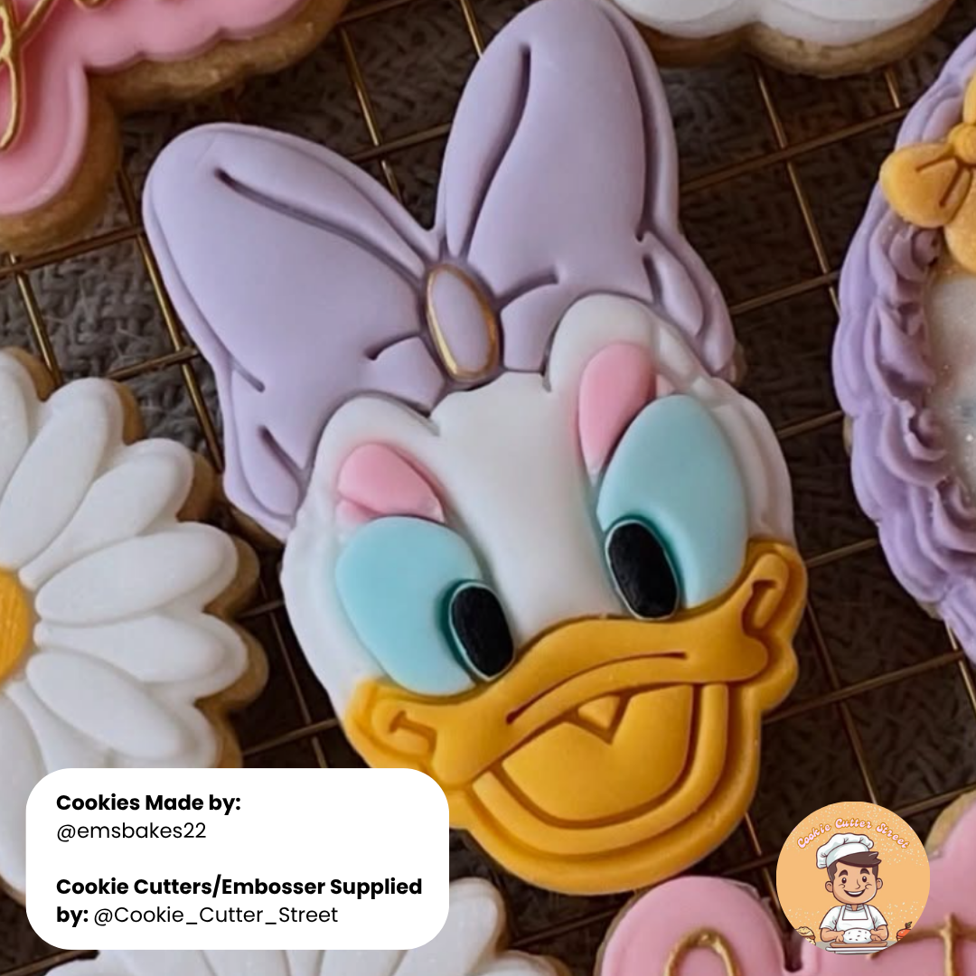 Daisy Duck Themed Cutters & Icing Embossers For Cookies & Cupcake Toppers