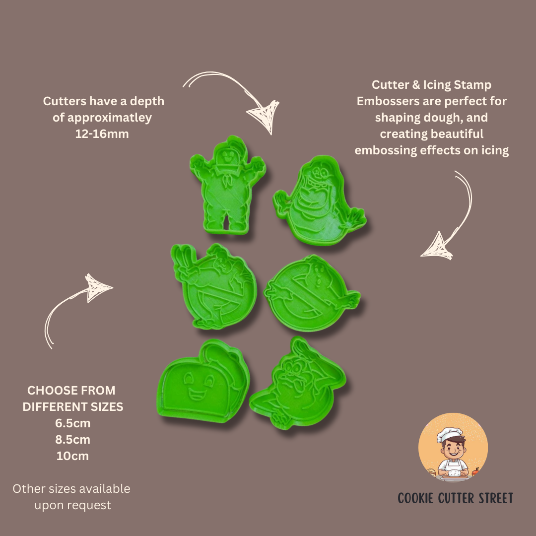 Ghostbusters & New York Scene Cutters & Icing Embossers For Cookies & Cupcake Toppers