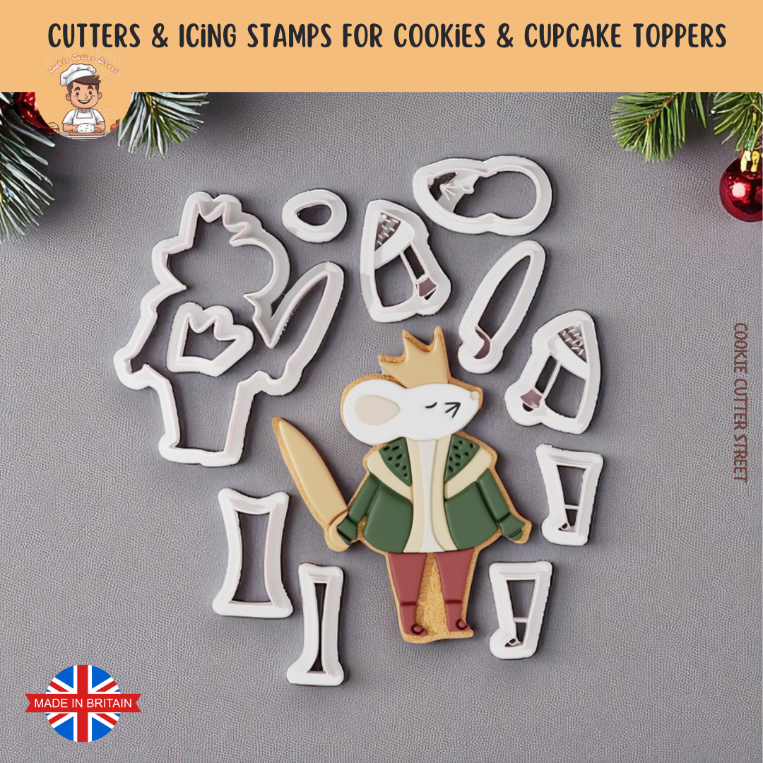 Nutcracker Mouse Multi-Piece Icing Cutter For Cookies & Cupcake Toppers