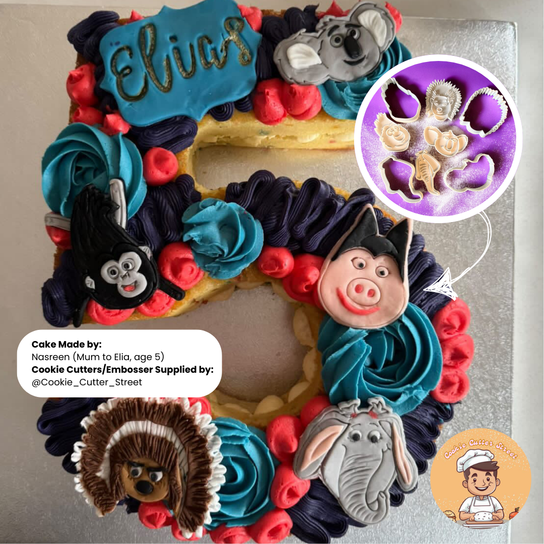 Set of Sing Themed Cutters & Icing Embossers For Cookies & Cupcake Toppers