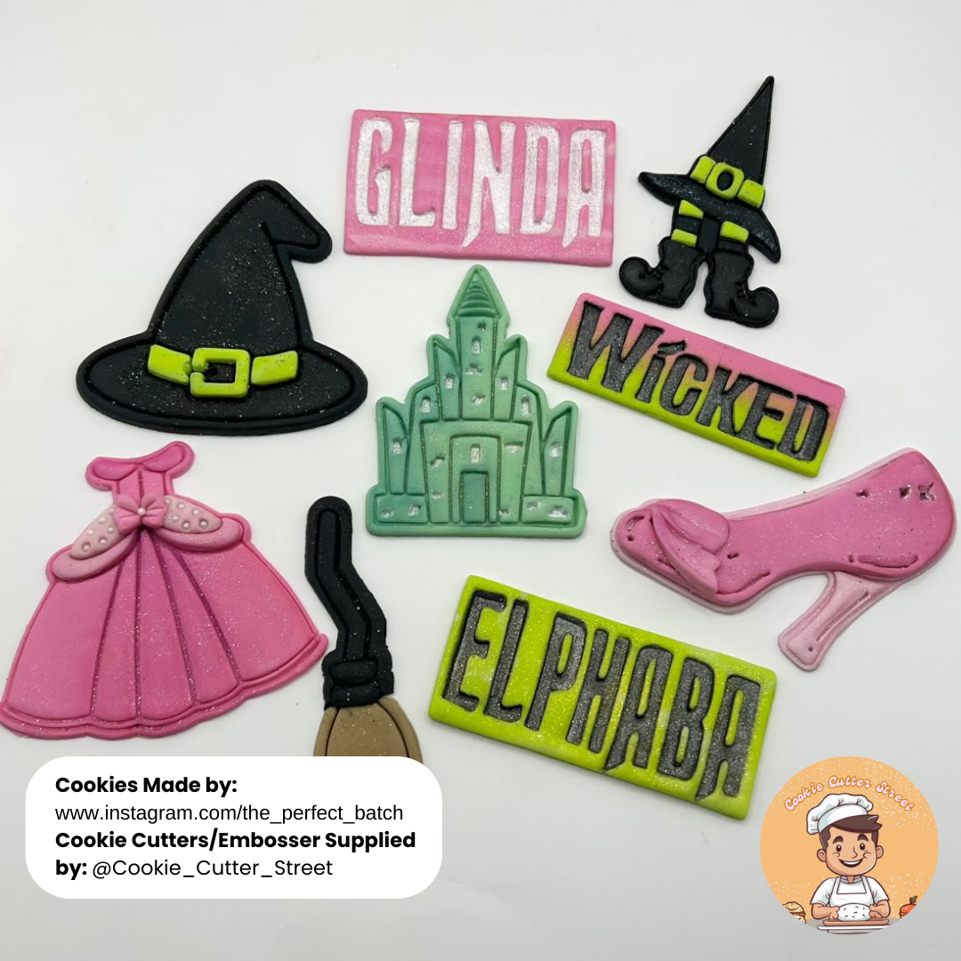 Classic Wicked Themed Cutters & Icing Embossers For Cookies & Cupcake Toppers