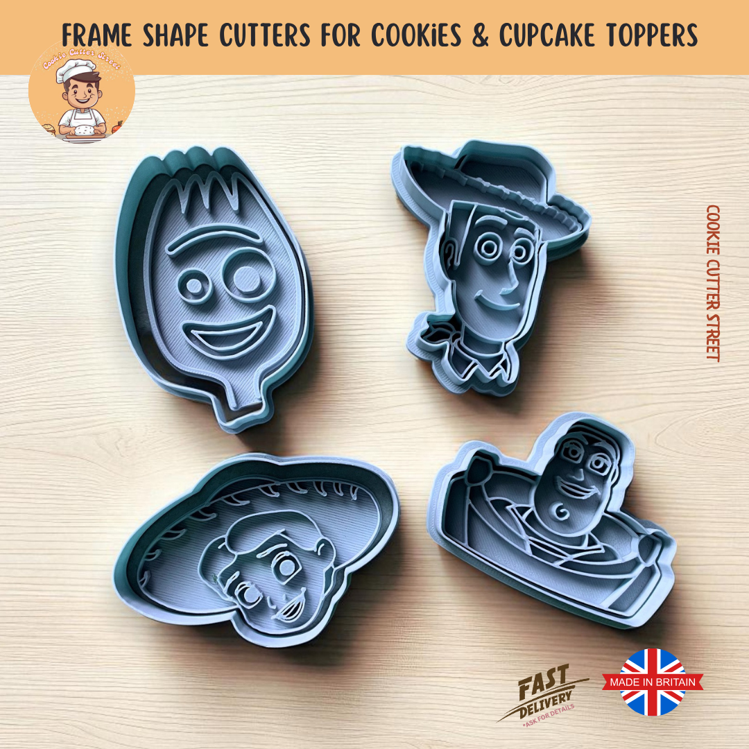 Toy Story Character Themed Cutters & Icing Embossers For Cookies & Cupcake Toppers