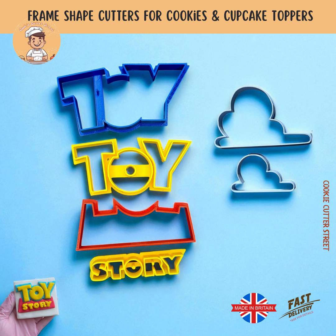 Toy Story Inspired Multi-Piece Cutter & Icing Embosser For Cookies & Cupcake Toppers