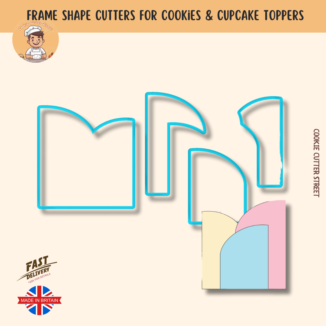 Trio Arch Panel Frame Cutter For Cookies & Cupcake Toppers