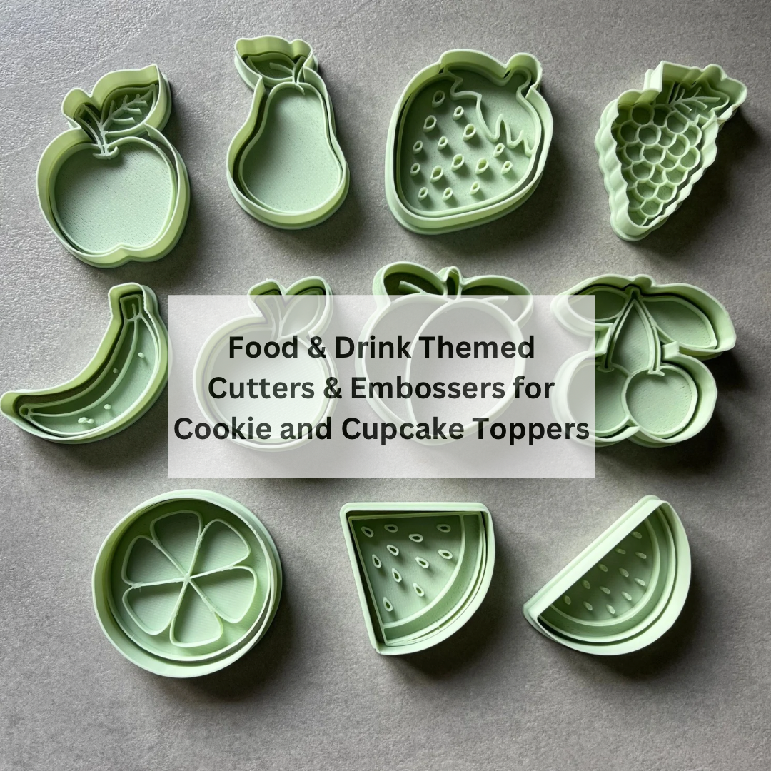 Food & Drink Themed Cutters & Embossers for Cookie & Cupcake Toppers