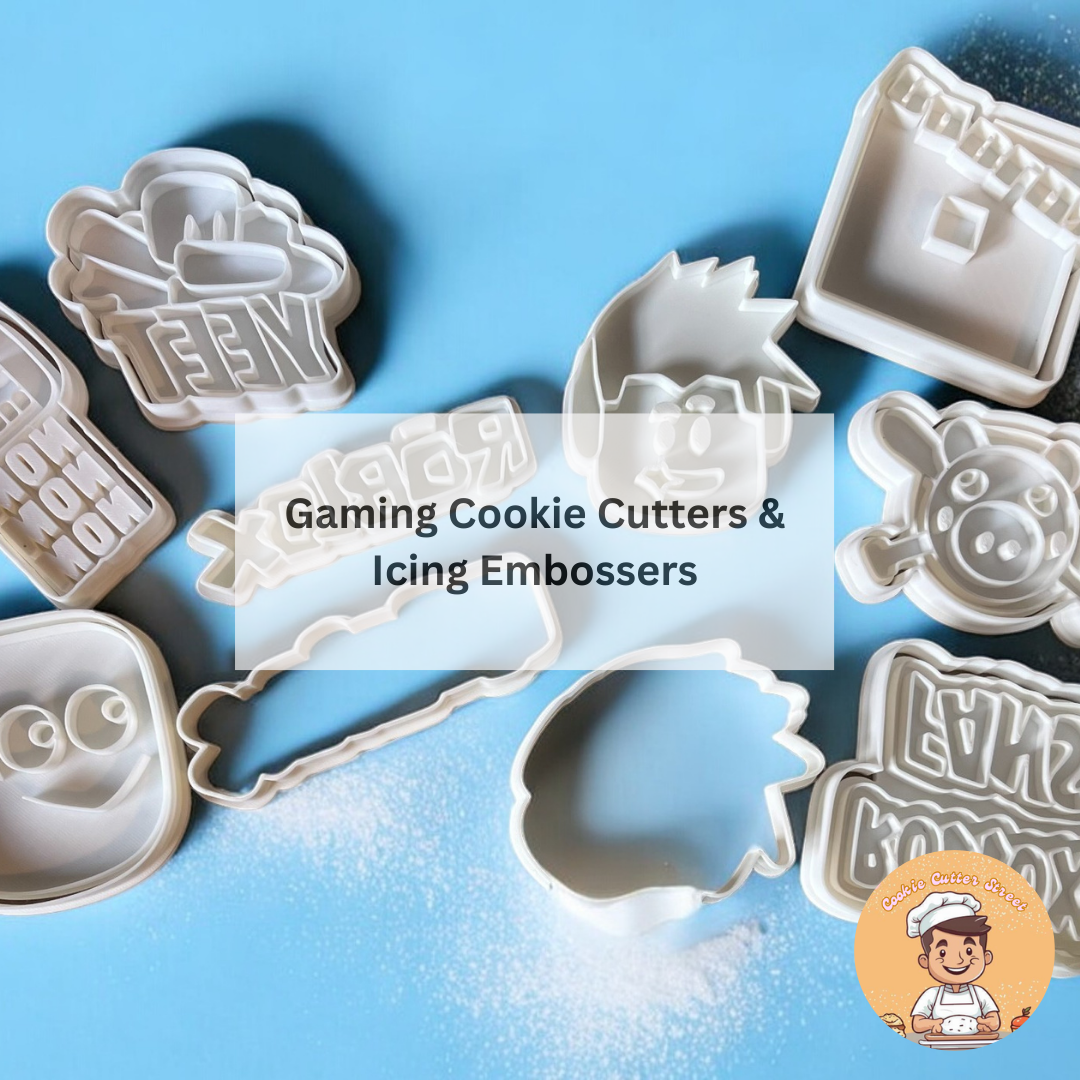 Gaming Cutters & Embossers for Cookie and Cupcake Toppers