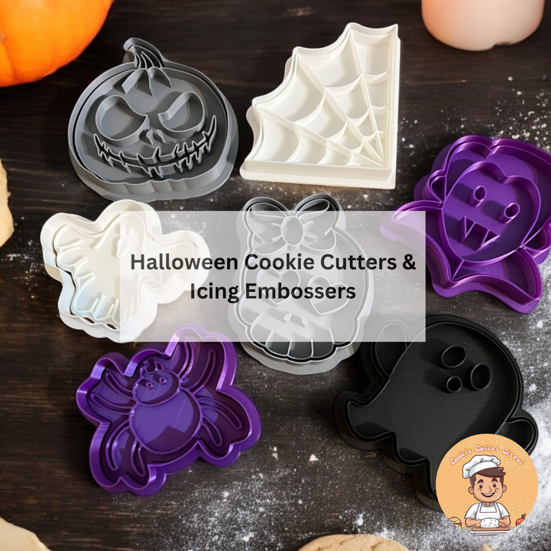 Halloween Cutters & Embossers for Cookie and Cupcake Toppers