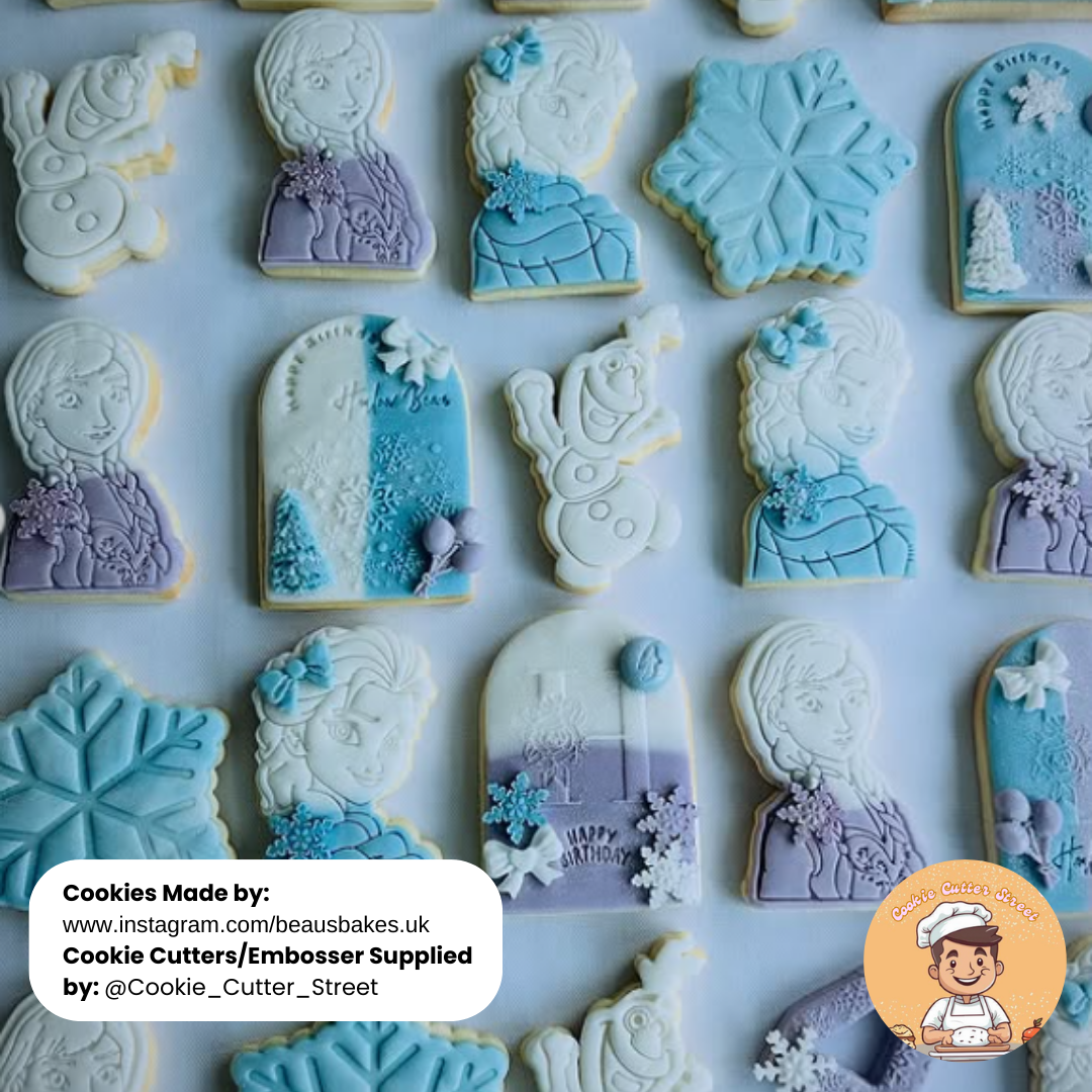 Frozen-Inspired 8 Magical Designs Cutters & Icing Embossers For Cookies & Cupcake Toppers