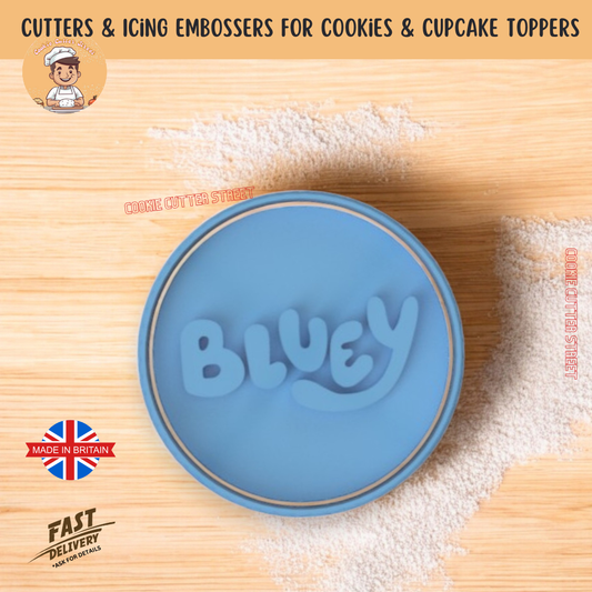 Bluey Circle Cutter & Icing Embosser For Cookies & Cupcake Toppers