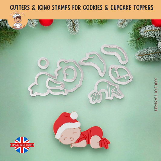 Cute Christmas Baby Multi-Piece Icing Cutter For Cookies & Cupcake Toppers
