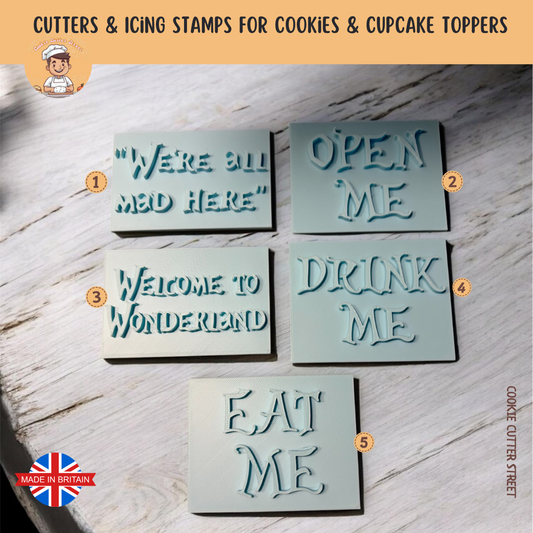 Alice in Wonderland Icing Stamps
