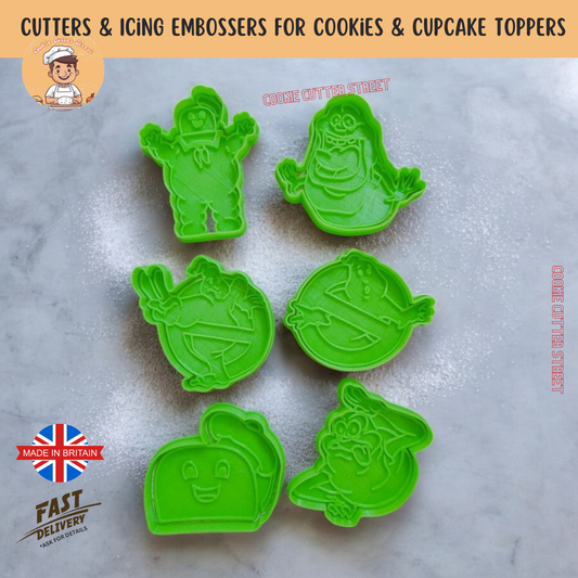 Ghostbusters & New York Scene  Cutters & Icing Embossers For Cookies & Cupcake Toppers