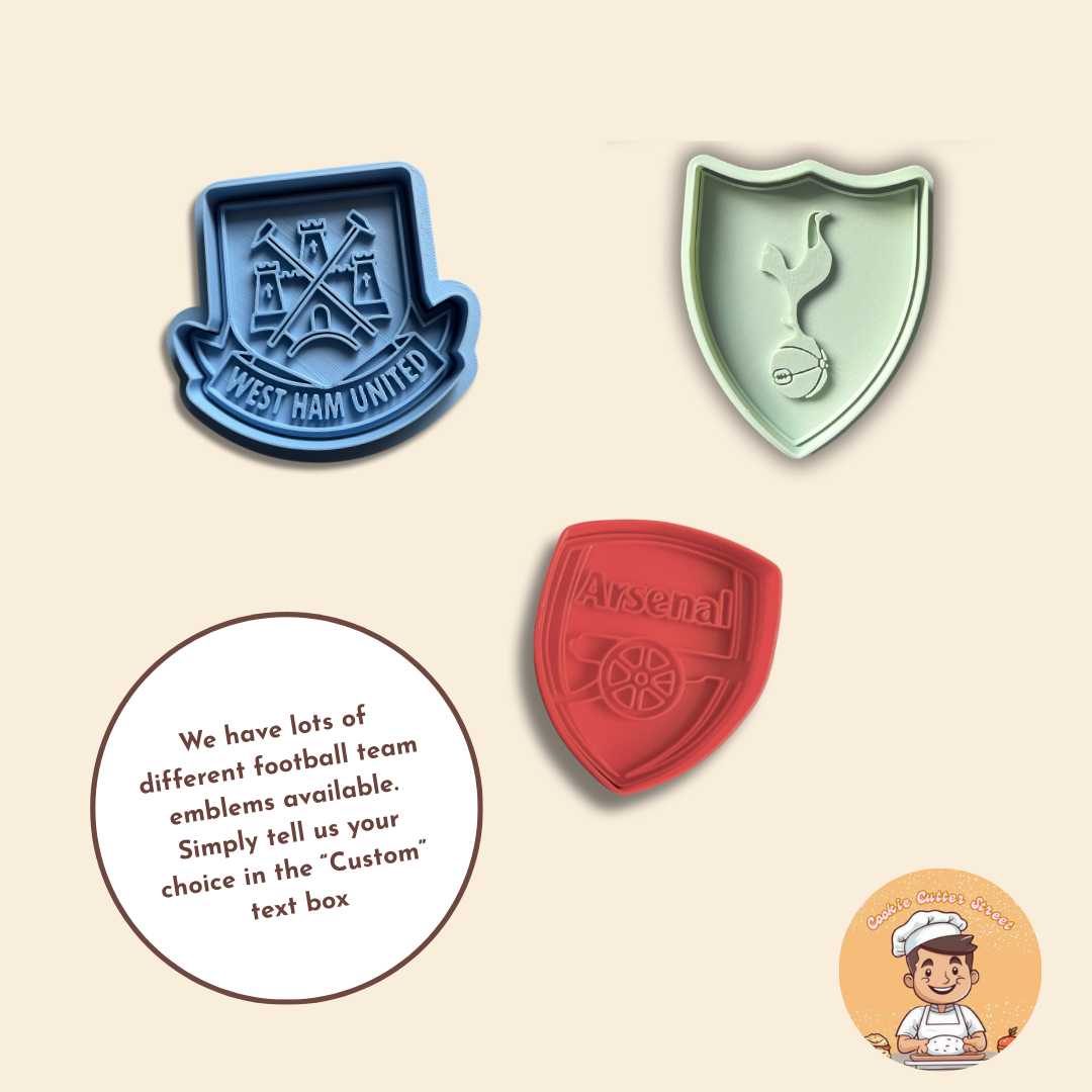Football team logo cookie cutters
