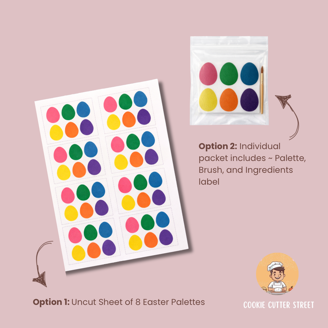 Easter PYO Edible Icing Paint Palette | Perfect for Paint Your Own Cookies