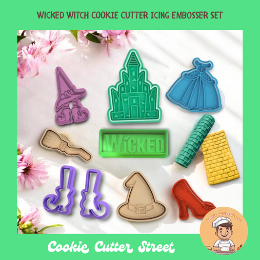 Classic Wicked Themed Cutters & Icing Embossers For Cookies & Cupcake Toppers