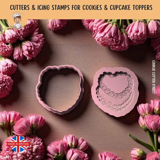 Lambeth Heart Shaped Cake Debsser