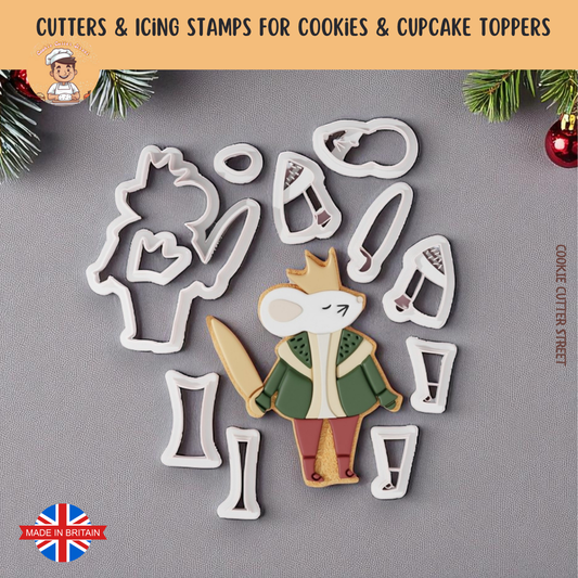 Nutcracker Mouse Multi-Piece Icing Cutter For Cookies & Cupcake Toppers