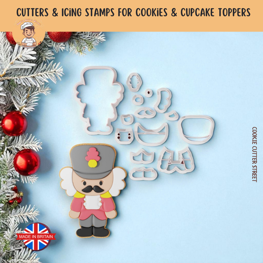 Cute Nutcracker Multi-Piece Icing Cutter For Cookies & Cupcake Toppers
