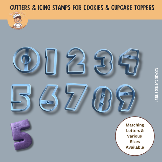 Roblox Style Number Age Cookie & Icing Cutters