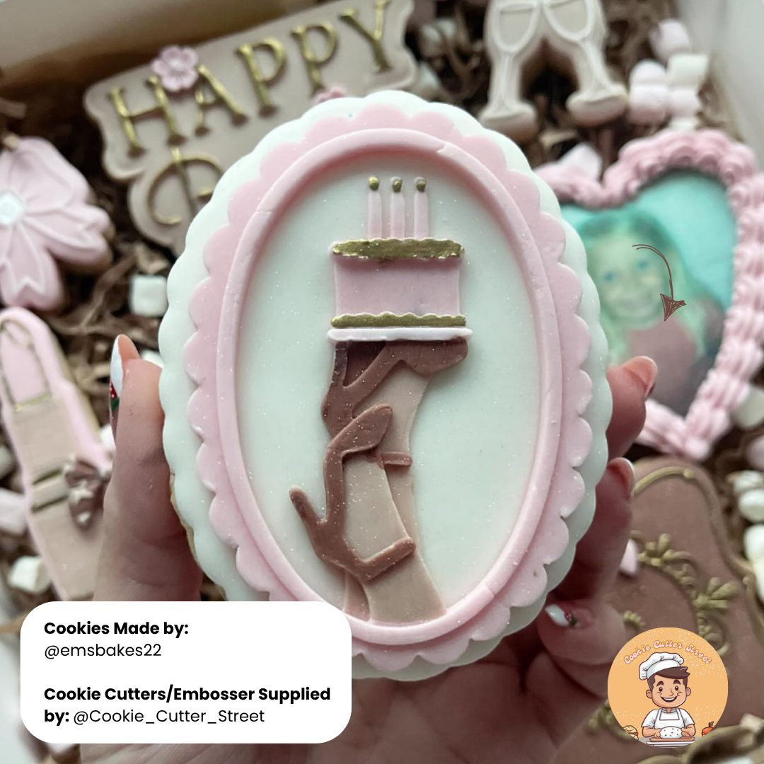 Sassy Legs Lambeth Style Debosser & Cutter For Cookies & Cupcake Toppers