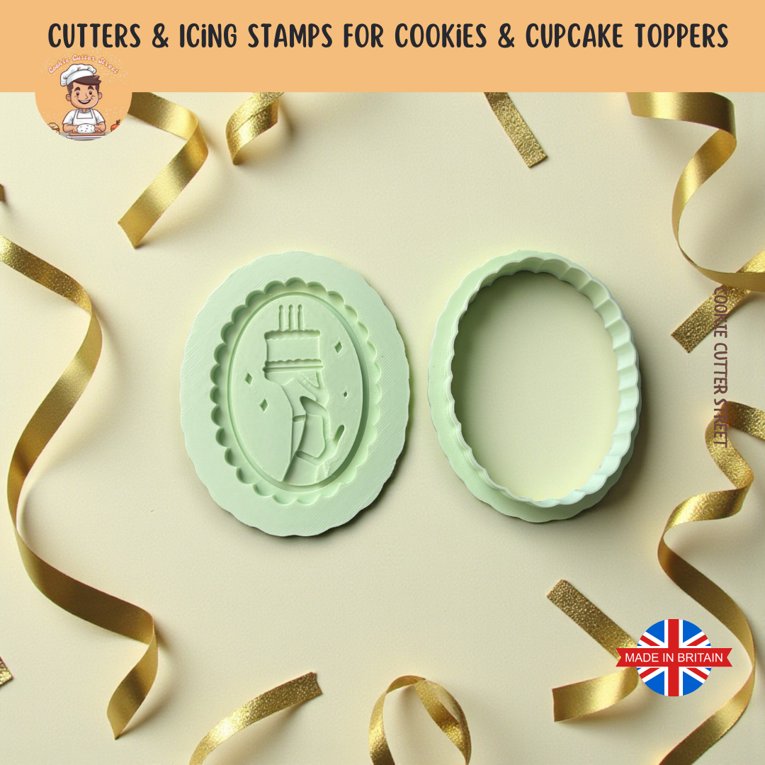 Sassy Legs Lambeth Style Debosser & Cutter For Cookies & Cupcake Toppers