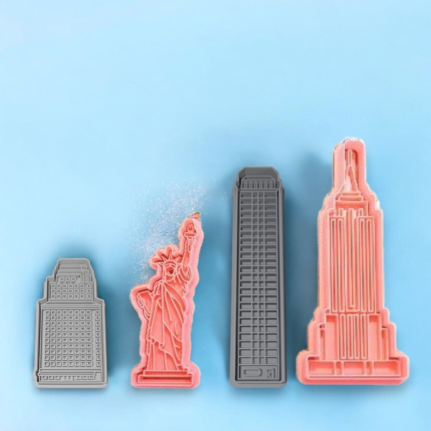 Ghostbusters & New York Scene  Cutters & Icing Embossers For Cookies & Cupcake Toppers