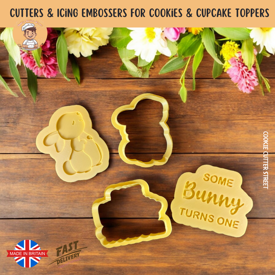 Some Bunny Turns One | Multi-Level Detail Cutters & Icing Debossers For Cookies & Cupcake Toppers