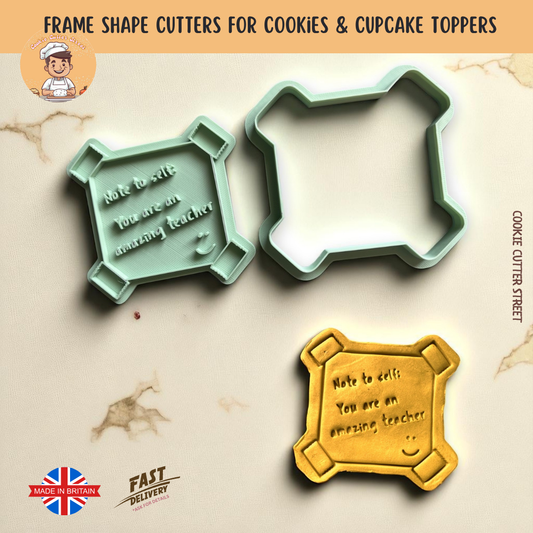 Sticky note–shaped embosser that reads “Note to self: You are an amazing teacher” with smiley face and tape-style corners – perfect for teacher gifts.