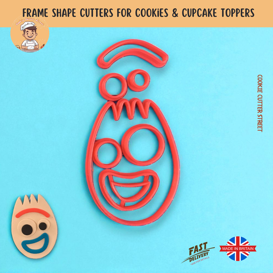 Toy Story Forky Inspired Multi-Piece Cutter & Icing Embosser For Cookies & Cupcake Toppers