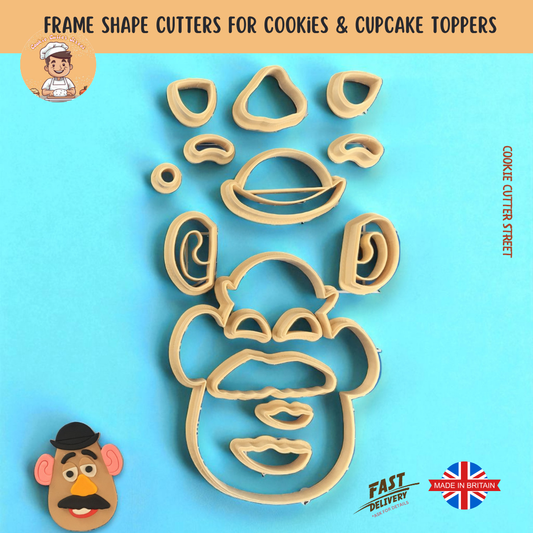 Toy Story Mr. Potato Head Inspired Multi-Piece Cutter & Icing Embosser For Cookies & Cupcake Toppers