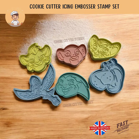 Lion Guard Themed Cutters & Icing Embossers For Cookies & Cupcake Toppers