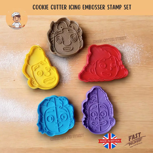 Luca Themed Cutters & Icing Embossers For Cookies & Cupcake Toppers